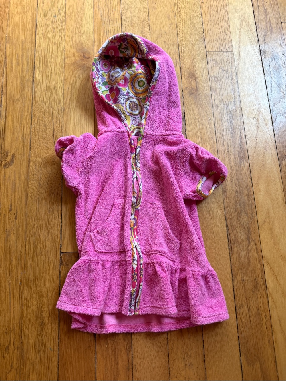 Vera Bradley pink terry cloth swim coverup